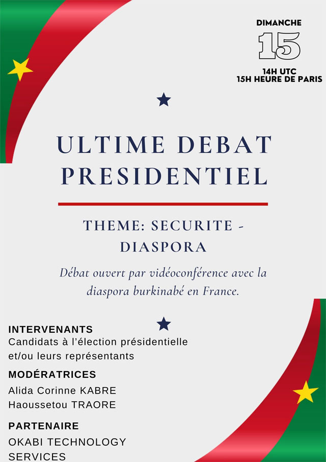 Elections 2020 au Burkina : L’Ultime débat présidentiel avec la diaspora de France