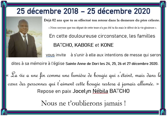 In memoria Jocelyn Nébila BATCHO
