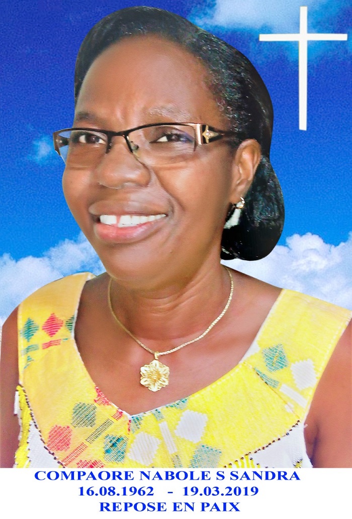 In memoria : Mme COMPAORE née NABOLE Salamata Sandra