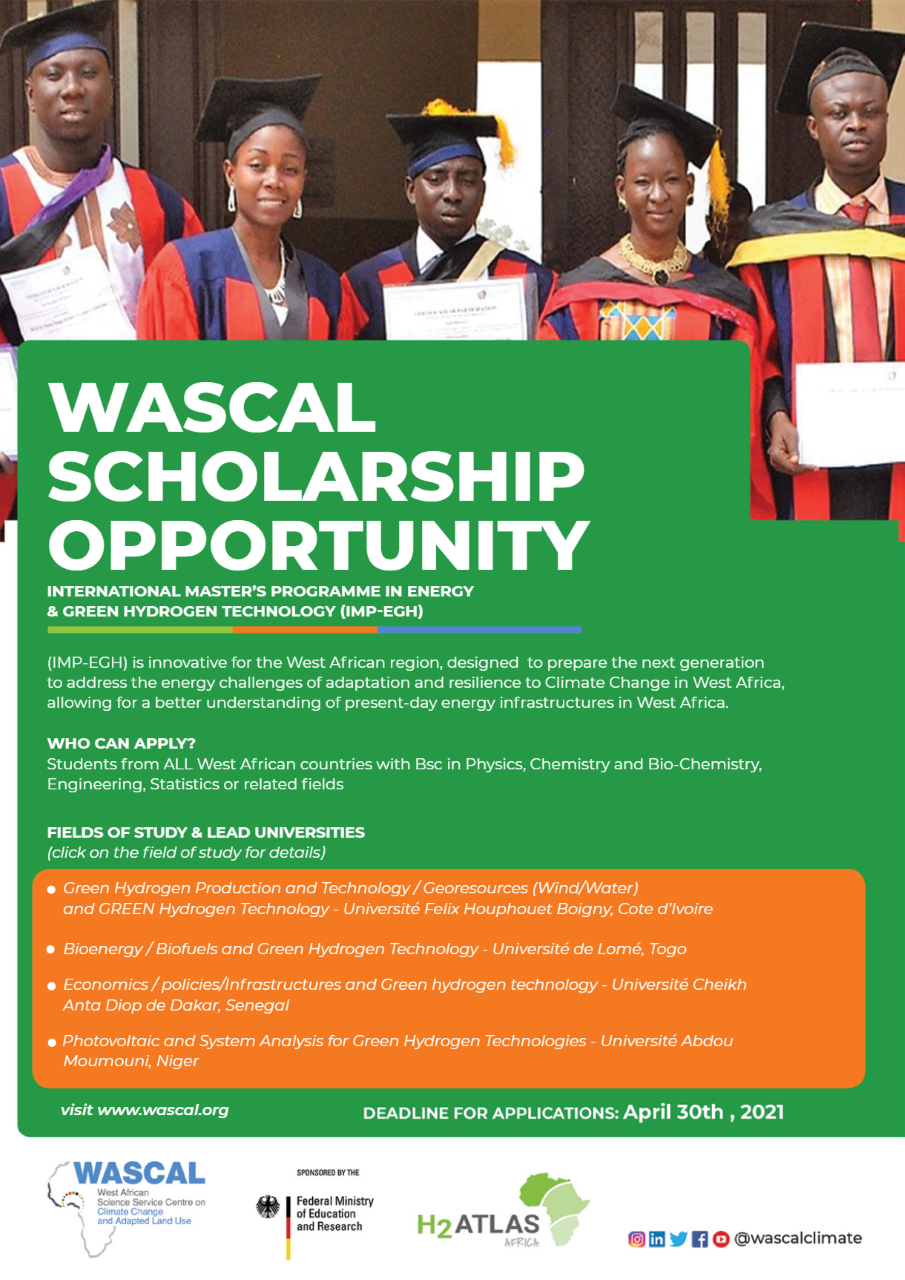 Wascal Scholarship opportunity