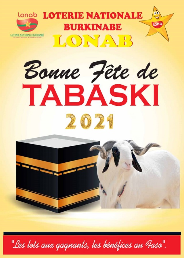 La Loterie Nationale Burkinabè vous souhaite bonne fête de Tabaski 2021