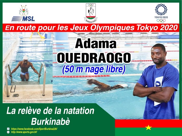Tokyo 2020 : Adama Ouédraogo le persévérant du 50 m nage libre