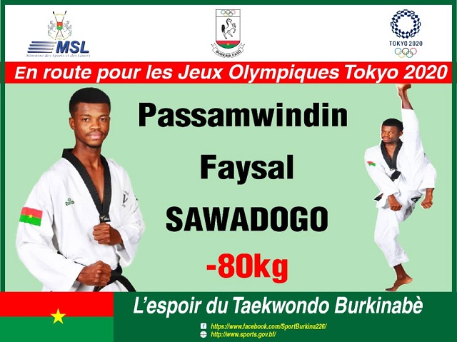 Tokyo 2020 : Passamwindin Faysal Sawadogo une première expérience de taekwondo en terre samouraï