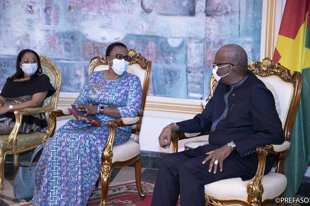 BOAD : La chef de la mission résidente du Burkina Faso fait ses adieux au président du Faso