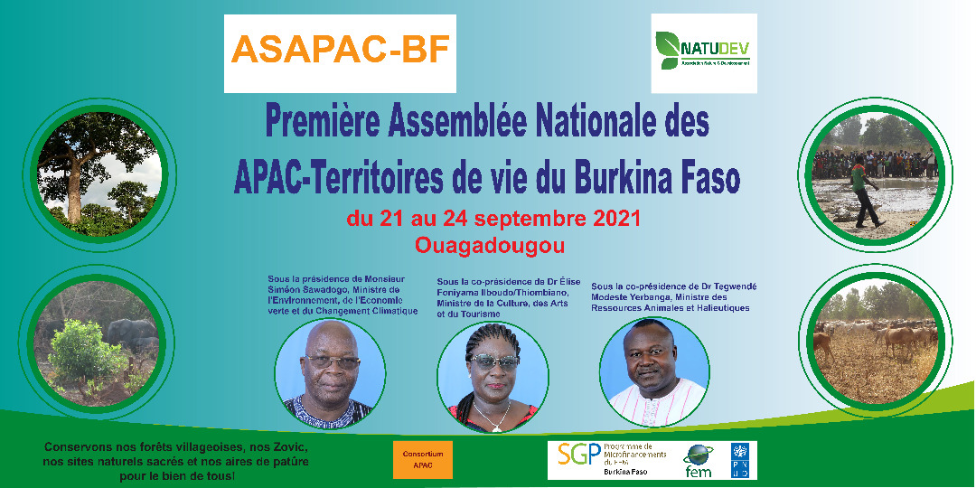Première Assemblée Nationale des APAC-Territoires de vie du Burkina Faso du 21 au 24 septembre 2021