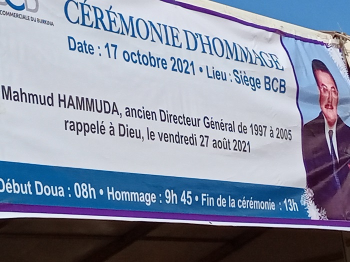 Banque commerciale du Burkina : Le personnel rend hommage à l’ex-directeur général Mahmud Hammuda