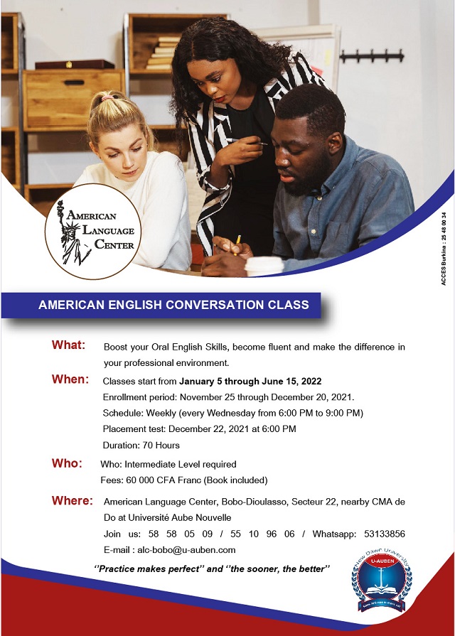 American Language Center / Bobo-Dioulasso : Cours de conversation 