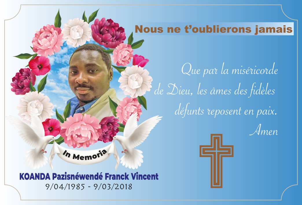 In memoria :  KOANDA Pazisnéwendé Franck Vincent