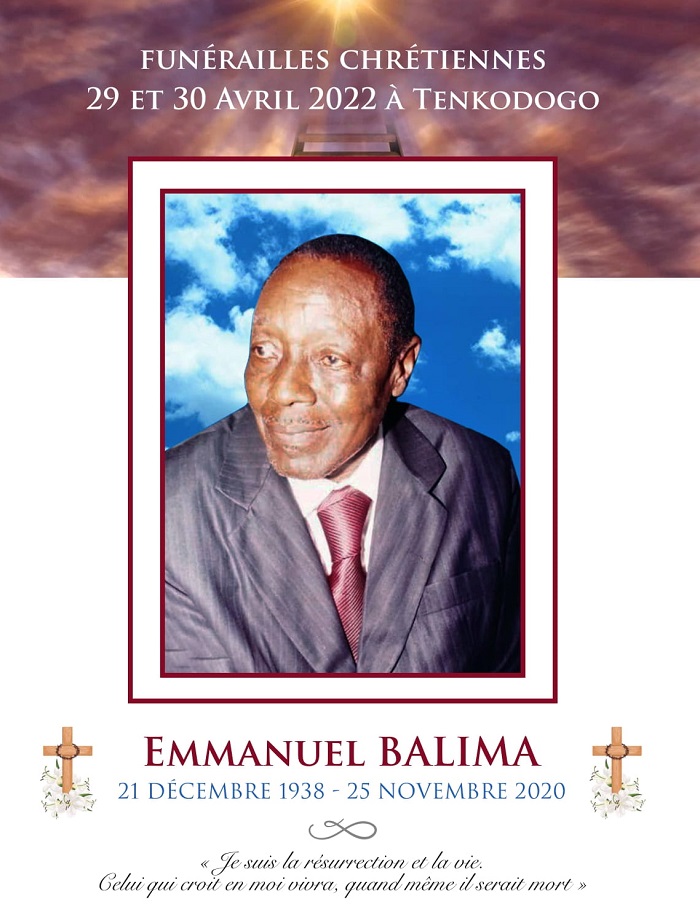 Funérailles chrétiennes d’Emmanuel BALIMA