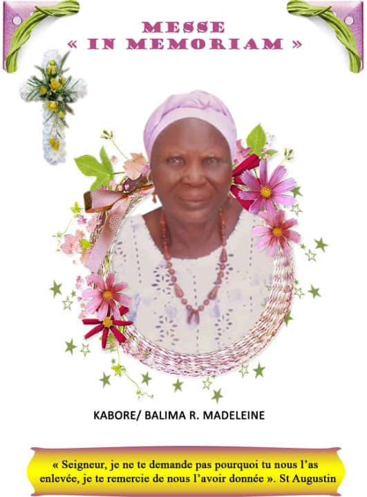 In memoria : KABORE/BALIMA Ragnagnewindé Marie Madeleine