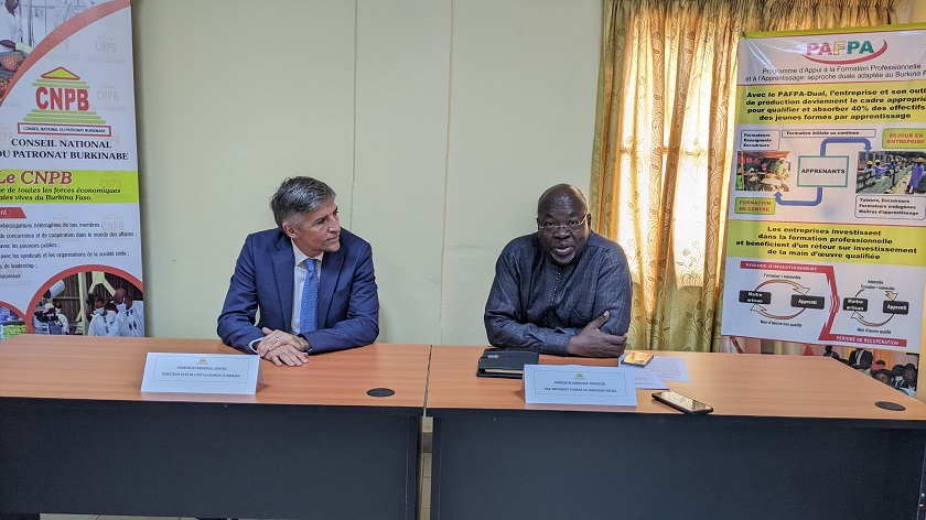 Bien-être des employés au Burkina : Le directeur pays de l’OIT sollicite l’engagement du patronat burkinabè