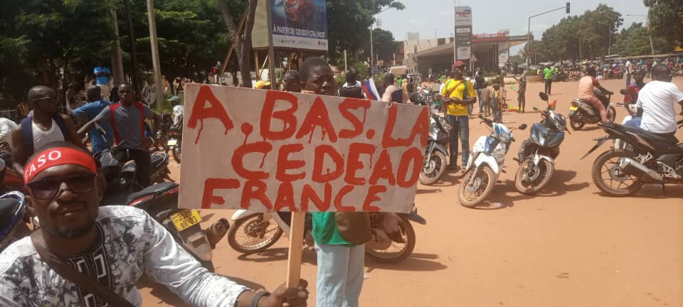 Burkina : Manifestations hostiles à la France et à la CEDEAO ce mardi à Ouagadougou