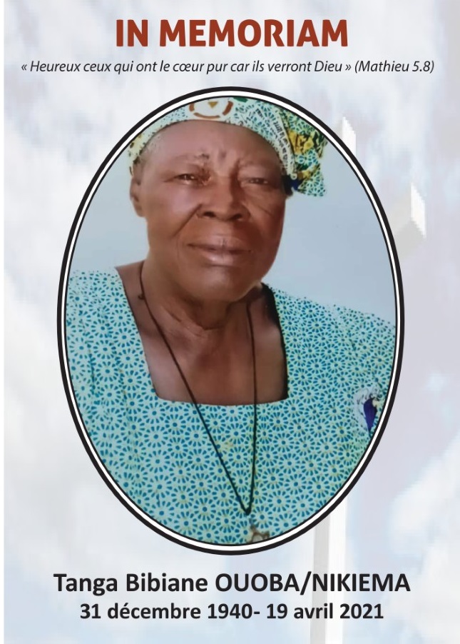  In memoria : OUOBA née NIKIEMA Tanga Bibiane