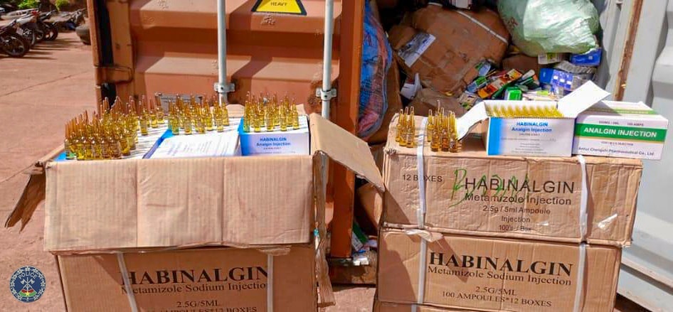 Bobo-Dioulasso : La police nationale fait une saisie de plus de 21 tonnes de produits prohibés 