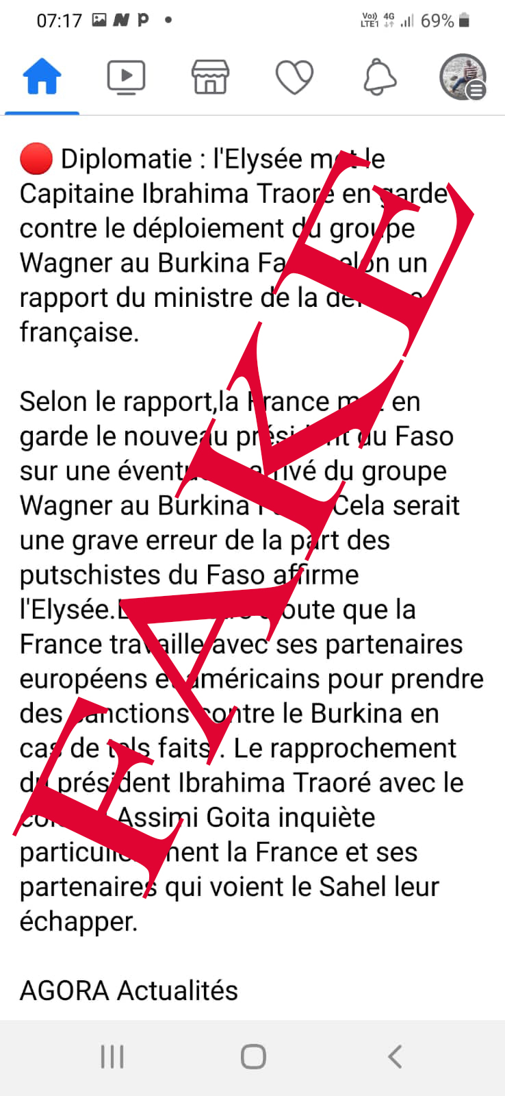 Infox : La France n’a adressé aucune mise en garde au capitaine Ibrahim Traoré concernant le déploiement du groupe Wagner au Burkina Faso 
