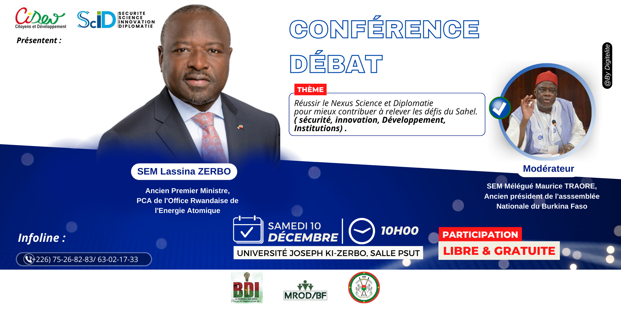 Conférence-débat : Réussir le Nexus Science et Diplomatie pour mieux contribuer à relever les défis du Sahel.