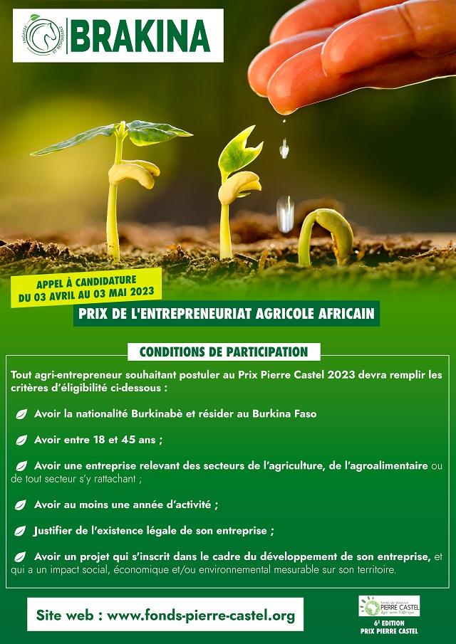 Prix de l’Entrepreneuriat Agricole Africain