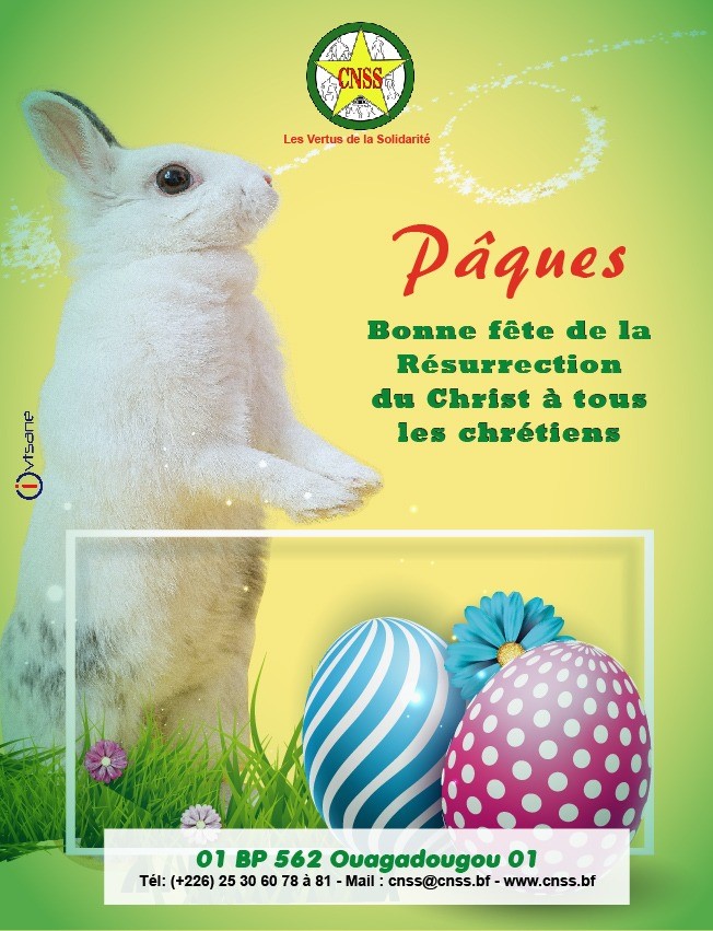 Pâques : La CNSS souhaite une bonne fête de la résurrection du Christ à tous les chrétiens