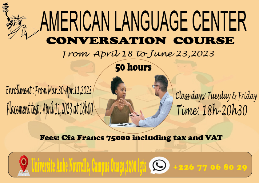 Conversation course from april 18 to june 23, 2023