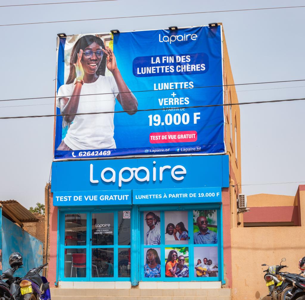 Lunetterie Lapaire : Une nouvelle agence ouverte au quartier Bonheur ville de Ouagadougou 
