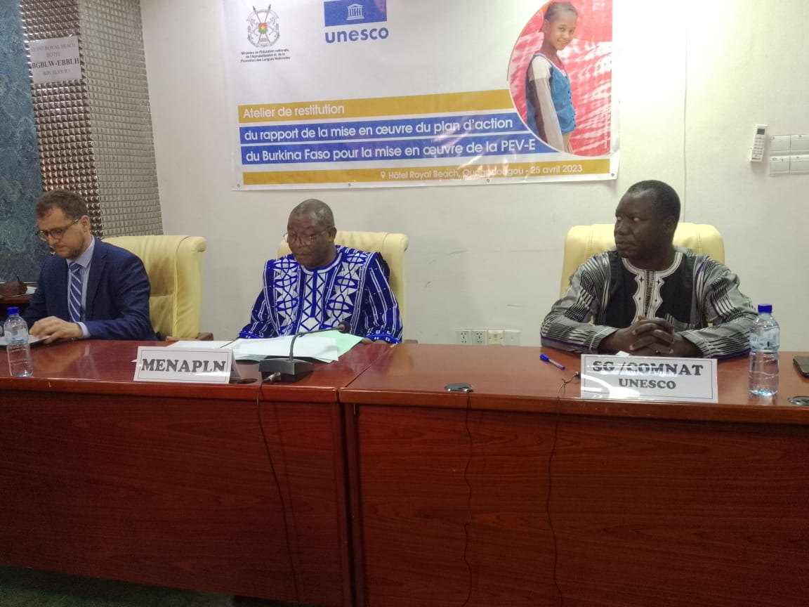 Commission nationale pour l’UNESCO :  La restitution des travaux du projet PEV au Burkina Faso lancé 
