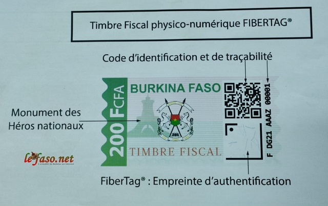 Burkina : Le nouveau timbre fiscal de 200 FCFA présenté officiellement