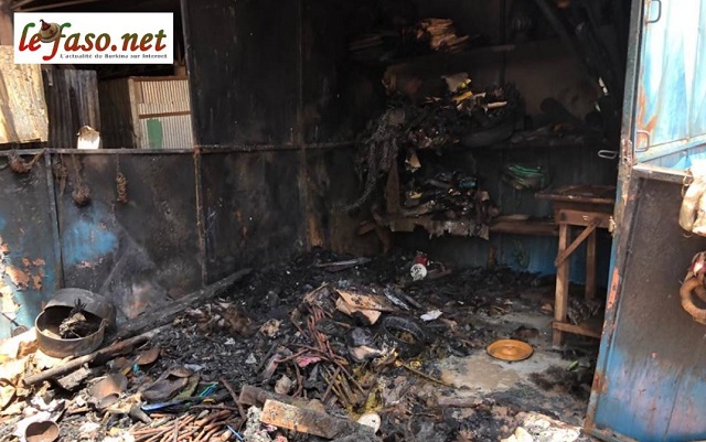 Ouagadougou/Marché « Nabi Yaar » : Un incendie ravage une vingtaine de boutiques