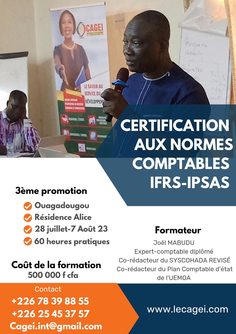 Appel à candidature : 3e promotion du certification aux normes comptables internationales IFRS/IPSAS