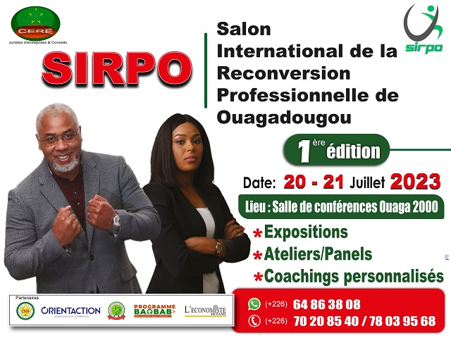 1 ère édition du salon international de la reconversion professionnelle de Ouagadougou les 20 et 21 juillet 2023 