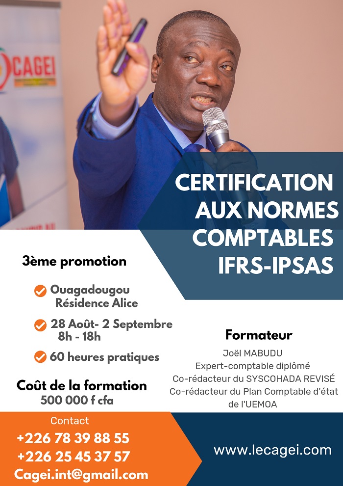 Appel à candidature : 3e promotion du certification aux normes comptables internationales IFRS/IPSAS