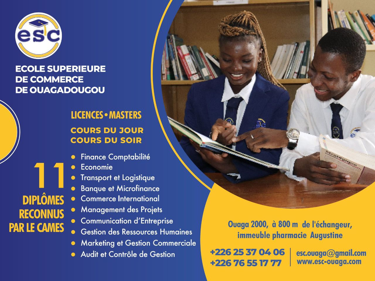 Rentrée académique 2023-2024 à L’Ecole Supérieure de Commerce de Ouagadougou : Octobre 2023