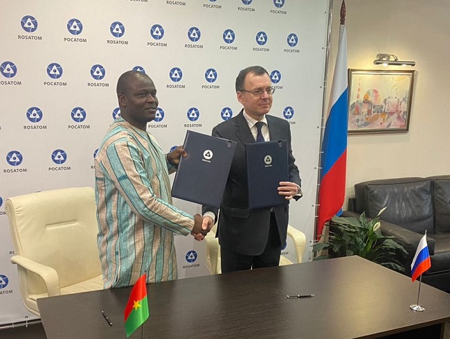Nucléaire : Le Burkina et la Russie signent un mémorandum d’entente