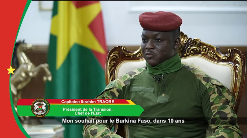 Burkina Faso : « Dans dix ans je souhaiterai que mon pays soit un eldorado », Capitaine Ibrahim Traoré, Chef de l’État