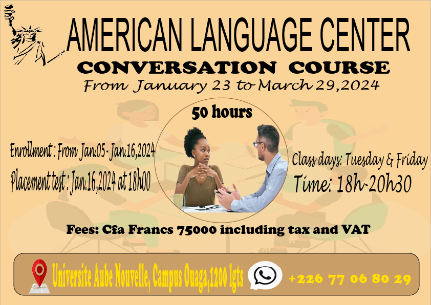 Centre américain de langue : Cours de conversation Session II