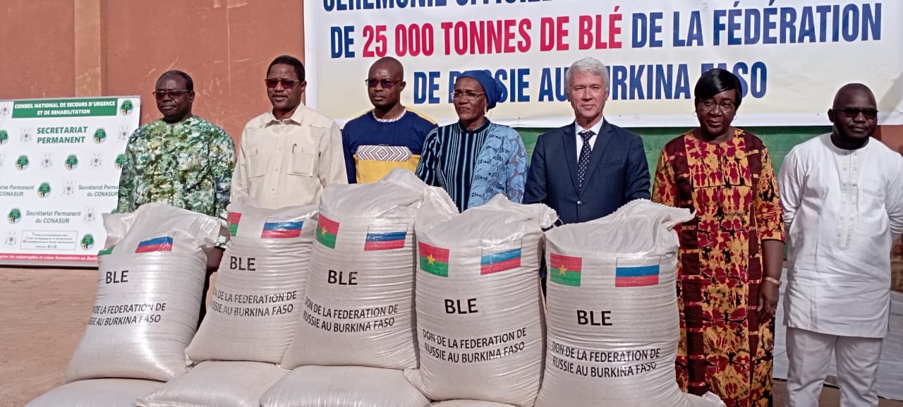 Coopération Burkina-Russie : Le Kremlin fait don de 25 000 tonnes de blé à Ouagadougou