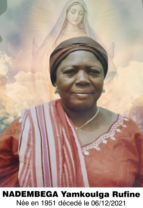 Décès de NADEMBEGA née YAMKOULGA Rufine : Faire-part
