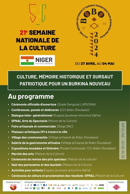 Programme de la 21e semaine nationale de la culture du 27 avril au 04 mai 2024 