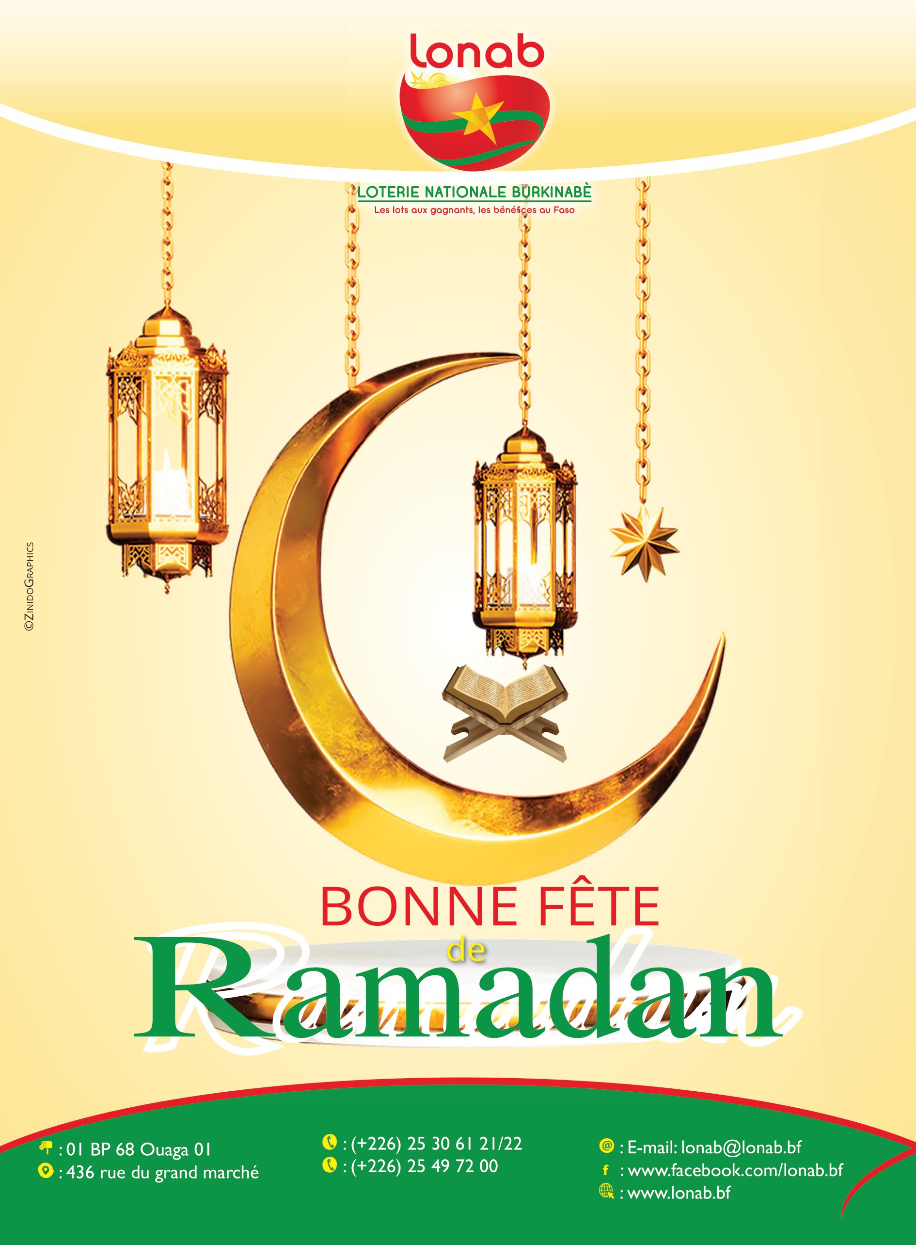 La LONAB vous souhaite une bonne fête de Ramadan
