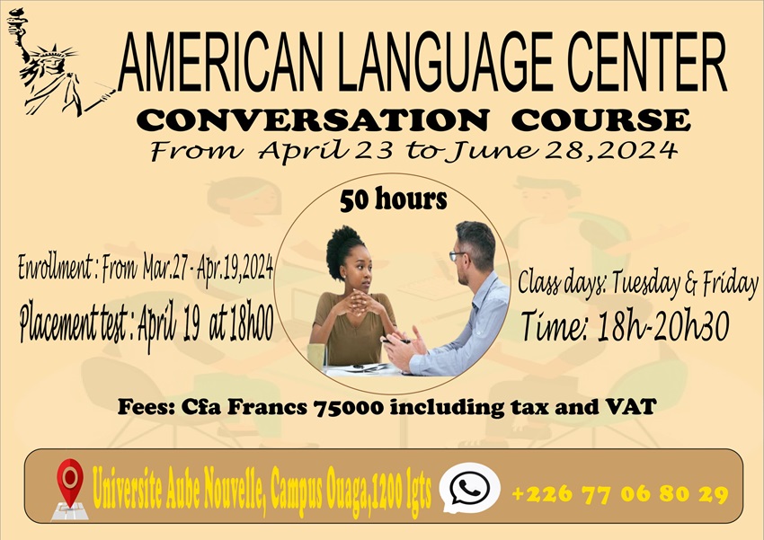 Centre américain de langue : Cours de conversation session III