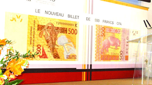 Banque centrale des Etats de l’Afrique de l’Ouest : Le nouveau billet de 500 FCFA disponible dès le 30 novembre