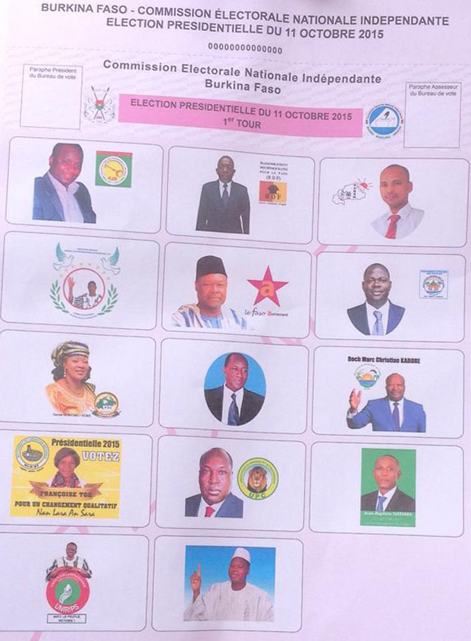 Election présidentielle du 11 octobre 2015 : Le positionnement des candidats