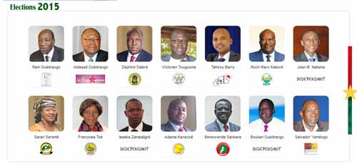 Présidentielles 2015 au Burkina :  Les favoris, les baroudeurs et les autres !  
