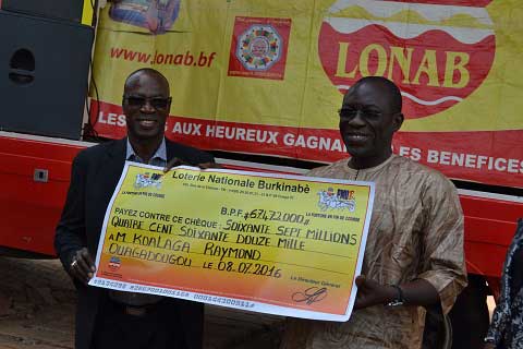 La LONAB  a remis plus de 67 millions de francs CFA à un gagnant