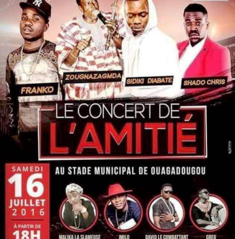 Annulation du « Concert de l’amitié » : Ouagadougou ne va donc pas « coller la petite »