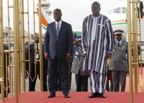 Coopération Burkina- Côte d’Ivoire : Alassane Ouattara est arrivé à Ouagadougou
