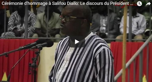 Cérémonie d’hommage à Salifou Diallo : Le discours du Président du Faso