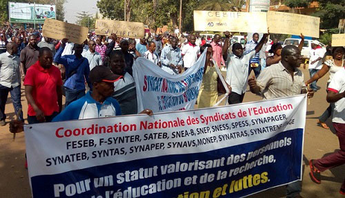 Burkina Faso :  Le SNAID soutient la lutte des travailleurs de l’éducation