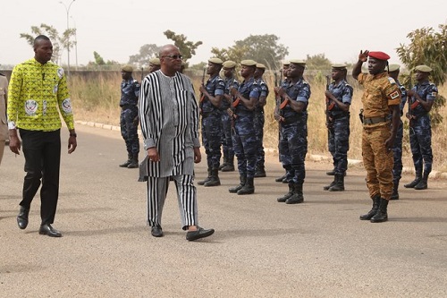 Le Groupement de Sécurité et de Protection républicaine basé au camp Naaba Koom II reçoit la visite du Président du Faso