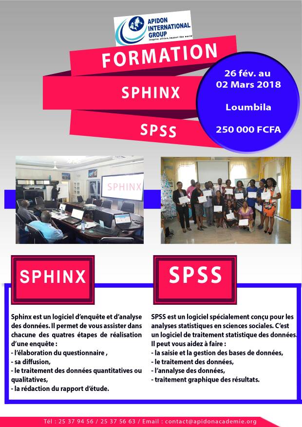 Apidon International Group : Formation sur les logiciels Sphinx et SPSS