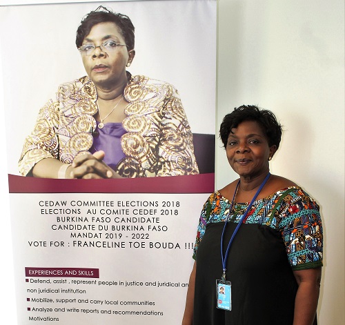 Organisation des Nations unies (ONU) :Me Franceline Toé/Bouda élue membre du Comité sur l’élimination de toutes les formes de discriminations à l’égard des femmes